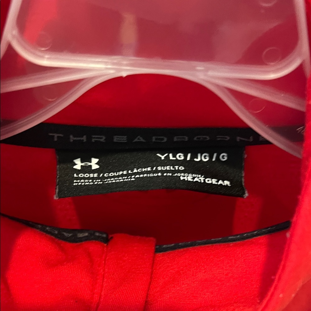1/4 zip YLG Under Armour Two-Tone Half-Zip Pullover - Picture 5 of 7